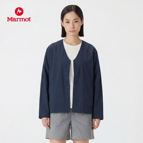 MARMOT土拨鼠春夏女MMT格砾衬衫