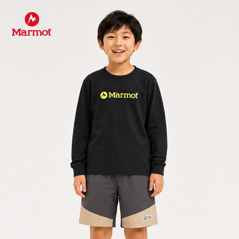 MARMOT土拨鼠儿童款Marmot Logo长袖T恤 -K's Logo L/S T-Shirts