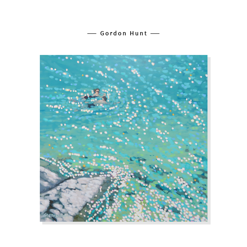 【Gordon Hunt】海洋风景插画蓝色系治愈游泳复刻艺术装饰挂画芯