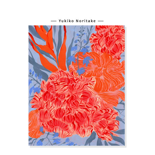 【Yukiko Noritake】法式中古花卉插画复古治愈ins艺术复刻挂画芯