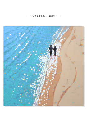 【Gordon Hunt】海洋风景插画蓝色系治愈沙滩复刻艺术装饰挂画芯