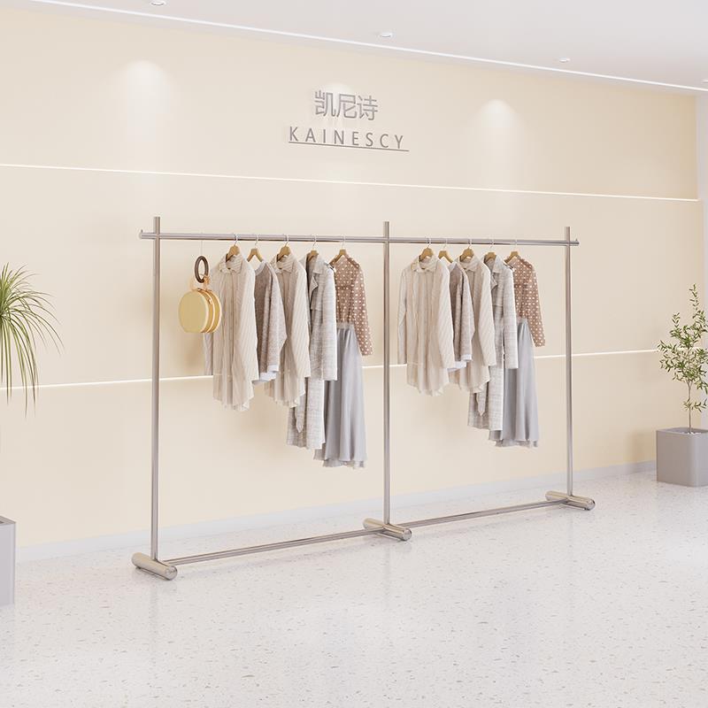 凯诗不锈架钢服装尼珺乐光架新款落地式中架挂岛衣男女童装服装道
