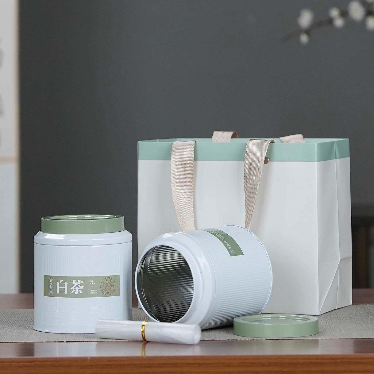 精品高档茶叶铁罐白茶散茶茶叶通用储存马口铁便携密封空罐子定制