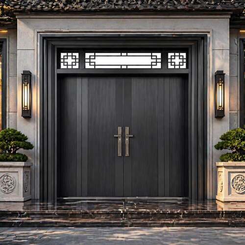 锌合金别墅大门复合门进户门农村自建房庭院大门双门客厅入户门