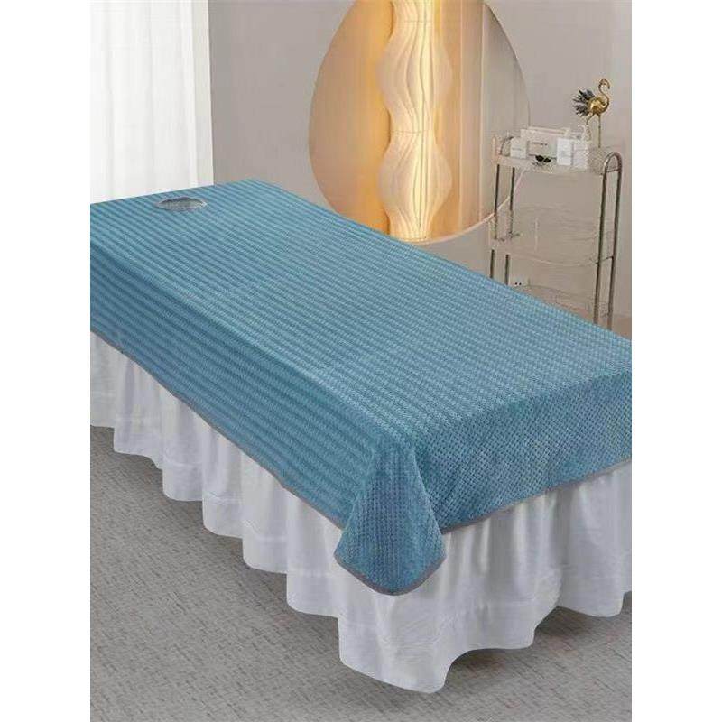 美容院按摩SPA推拿专用美容床单冬夏季加厚保暖纯色床单床裙包邮