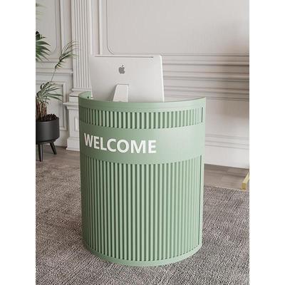 美容院店铺小型吧台收银台弧形导购咨询台简约半圆迎宾前台接待台