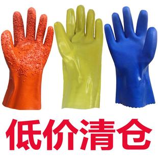 杀鱼专用劳保手套防滑左手防刺耐磨防油防水胶皮橡胶电焊工作工地