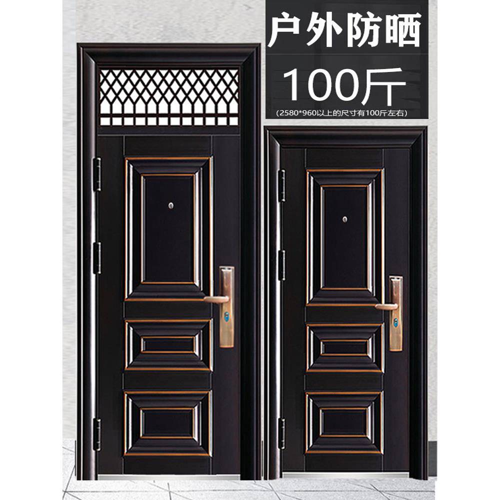 钢质门进户防盗安全亮窗入户腰头摇头亮窗防晒工程家用彷铜气窗门