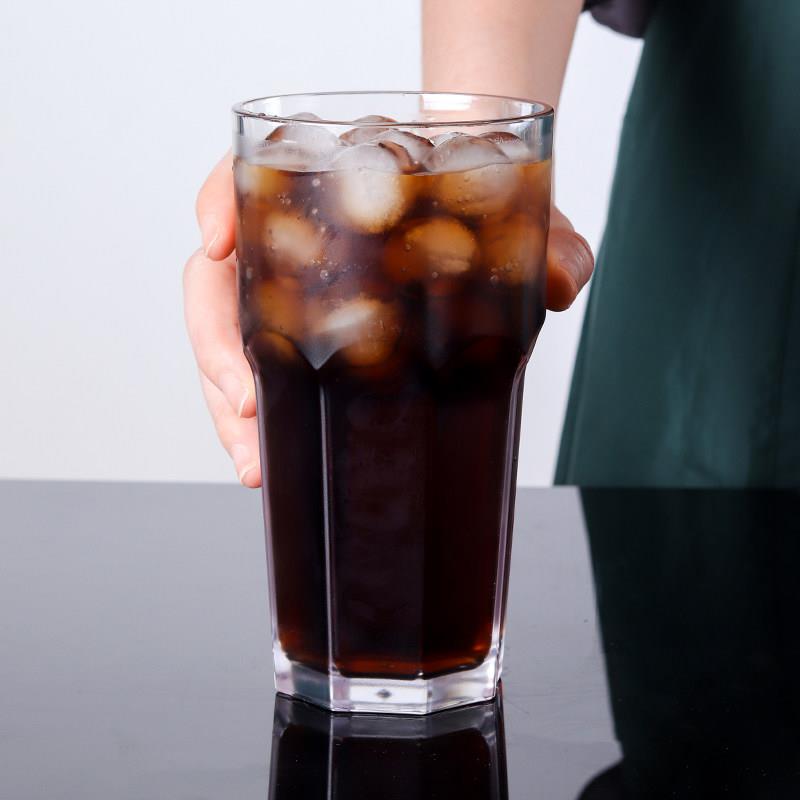 磨砂亚克力杯子餐厅茶水果汁饮料啤酒杯500ml防摔塑料商用奶茶杯