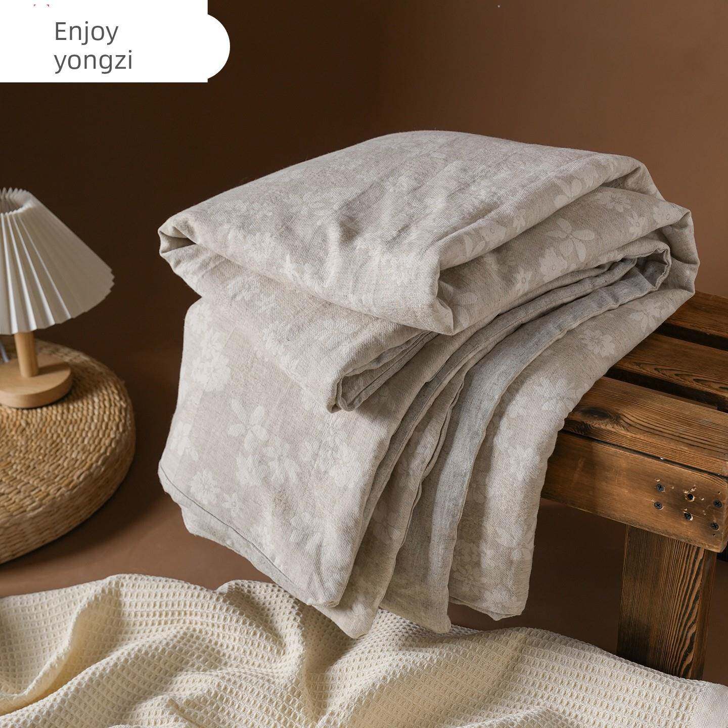 享永子 一面原生汉麻一面汉麻提花 140*190cm被套