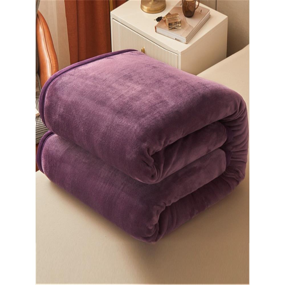 双面丝绒空调毯冬季加厚牛奶珊瑚绒衬垫单件双张法兰绒加厚床单