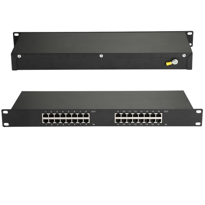 POE网a路防雷器千兆8/16/24路监视摄影镜头网路线R45讯号浪涌保护