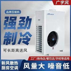 新风散热管道式岗位空调酒店饭馆学校后厨空调厨房专用空调一体机