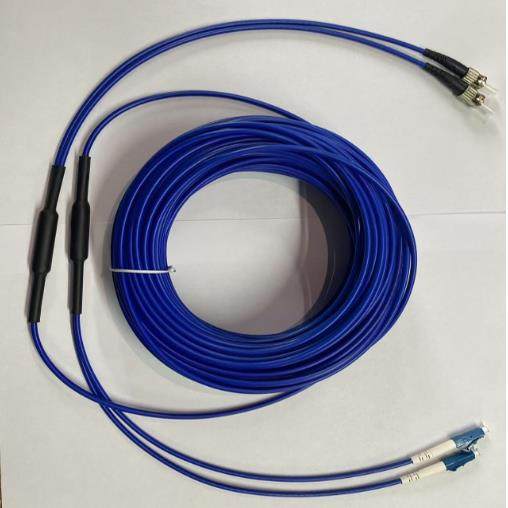 电信级铠装跳线防鼠单模万兆1芯，2芯，4芯,SC/FC/LC/ST可定做