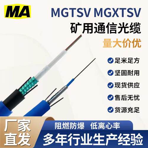 矿用光缆MGTSV单多模光纤 MGXTSV2 4 6 8 12 24 48芯阻燃铠装光纤