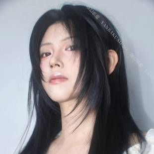 【浮月】盐巴快跑原创中分小额蕾丝高层次韩系女团日系中式长假发