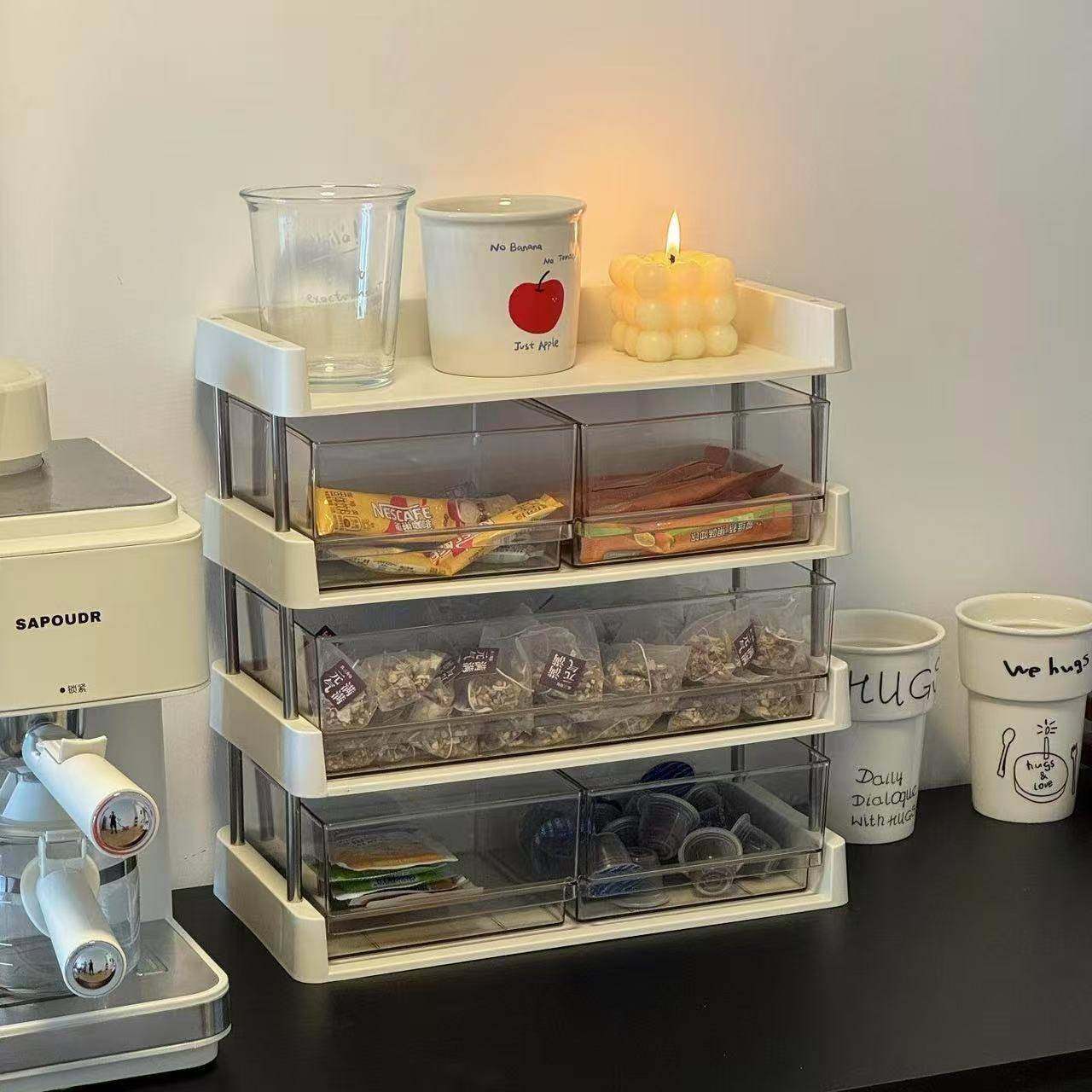 茶包收纳架茶水间咖啡胶囊收纳盒客厅桌面置物架茶叶透明展示架子,收纳整理,桌面收纳盒,淘宝优惠券,粉丝福利购,淘宝优惠卷