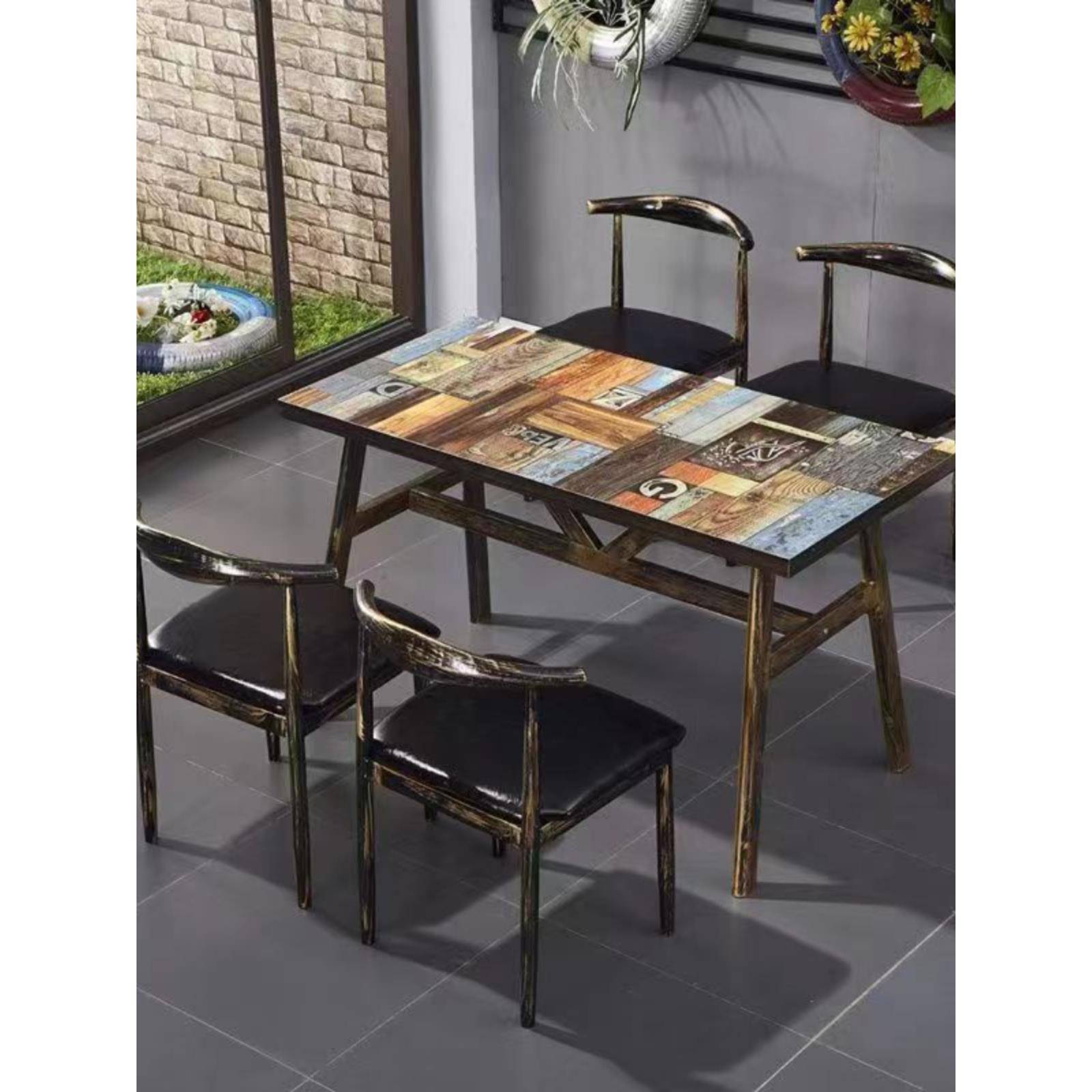 采购产品经济快餐桌椅，覆古主题餐厅小吃，烧烤大排档，酒店面馆