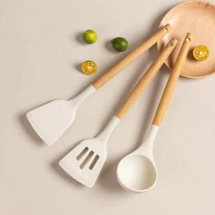 汤勺漏勺硅胶家用厨房专用炒菜防烫锅铲铲子做饭 不粘锅铲烹饪套装