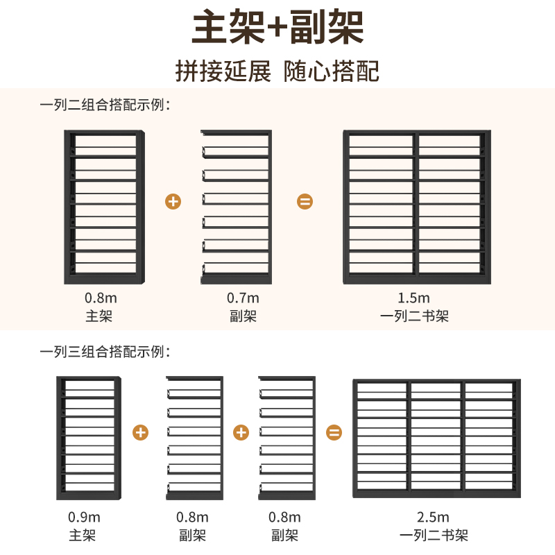 家用图书馆钢制书架落地置物架儿童书柜绘本架客厅V简约铁艺置物