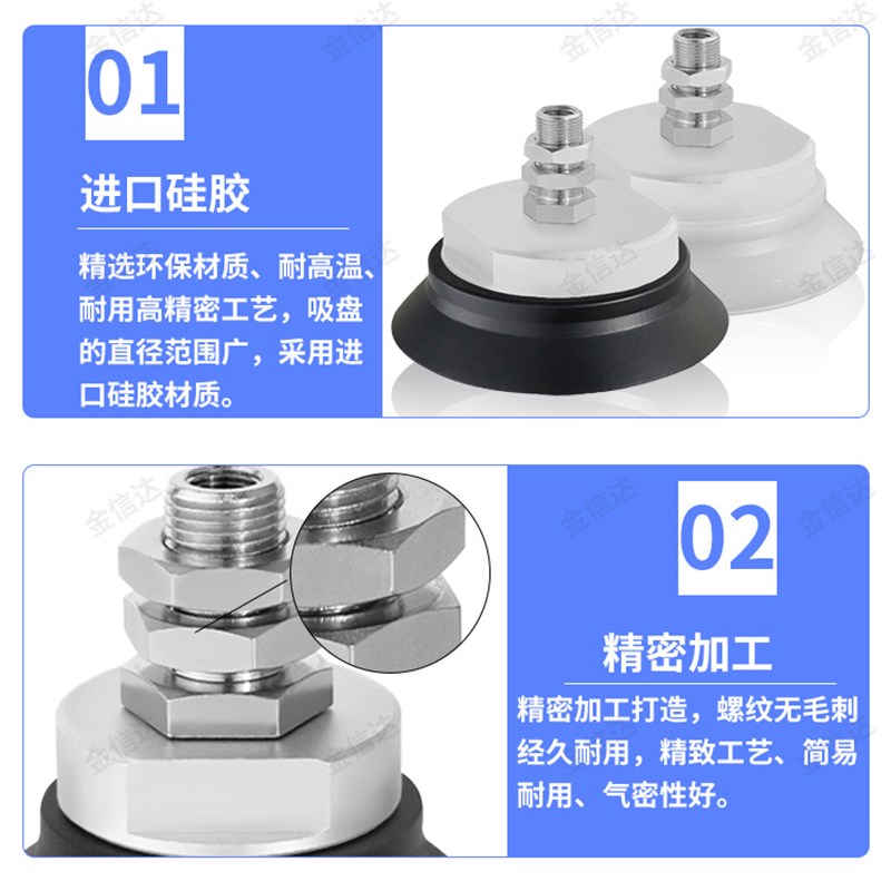 SMC机械手d重载真空吸盘金具支架ZPT-40/50/63/80/100/125H-A14/1