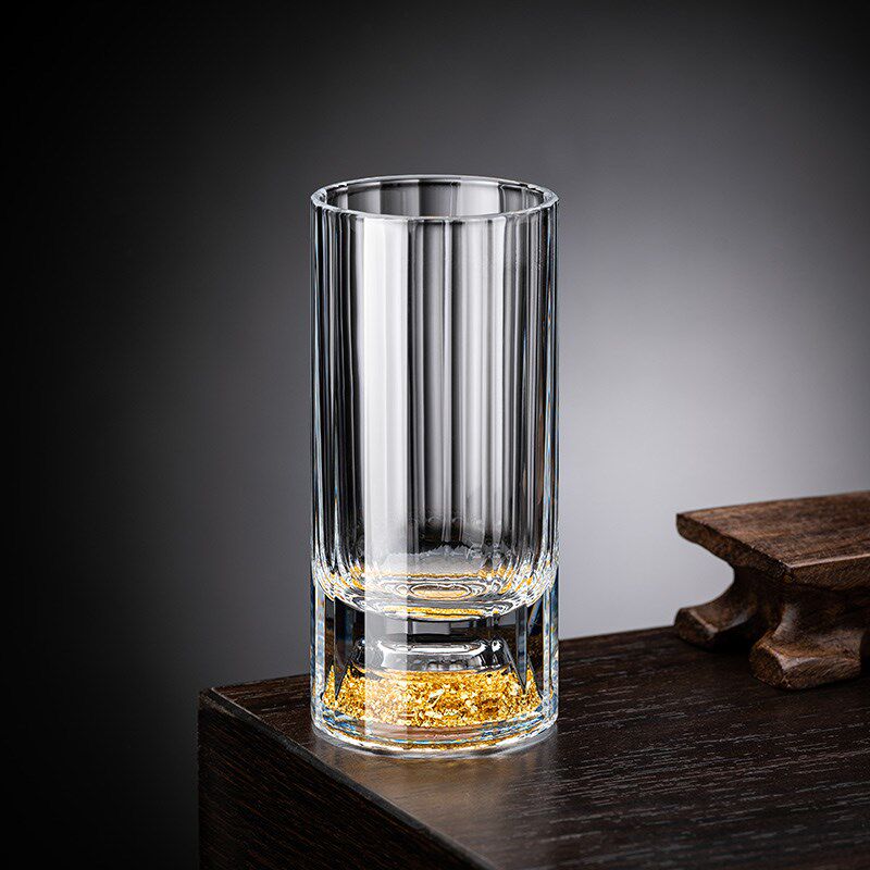 轻奢二两白酒杯套装家用水晶玻璃E一两烈酒杯子中式分酒器酒具