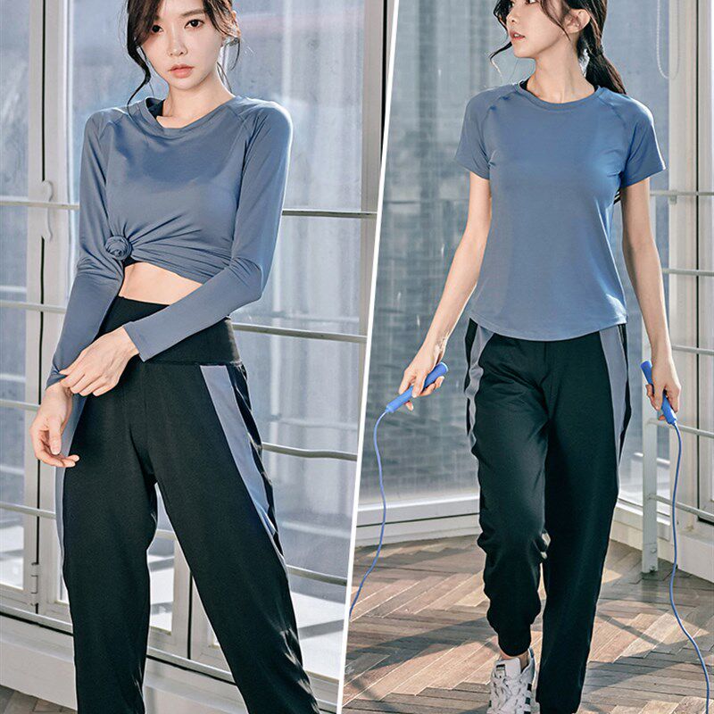 2021新款瑜伽服女秋冬户外健身房运动套装晨跑步服速X干衣宽松大