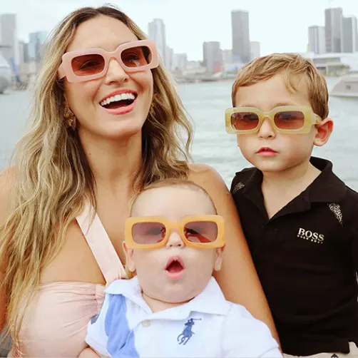 网红ins小框太阳镜时尚方形果冻色墨镜可爱女高级感显瘦脸小