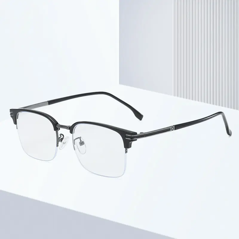 【大脸男士眉毛架】商务半框tr90近视防蓝光平光镜胖子加大眼镜框