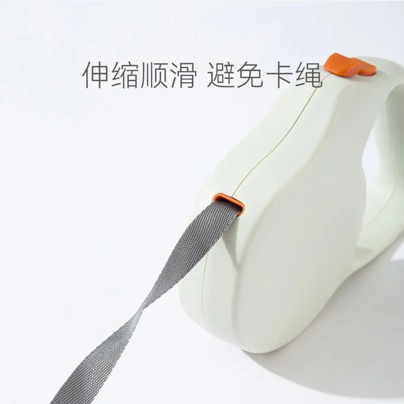 狗狗纯色简约自动牵引绳中小型犬自动伸缩遛狗绳狗链外出宠物用品