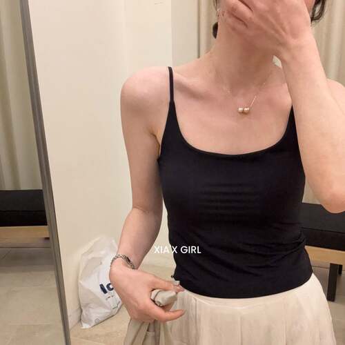 冰丝粉底液隐形无痕吊带背心女内搭打底衫夏季美背内衣女HSM89236