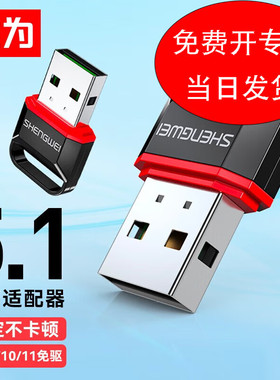 胜为USB蓝牙适配器5.1发射器 蓝牙音频接收器适用笔记本台式电脑手机无线蓝牙耳机音响鼠标键盘EBT5002G