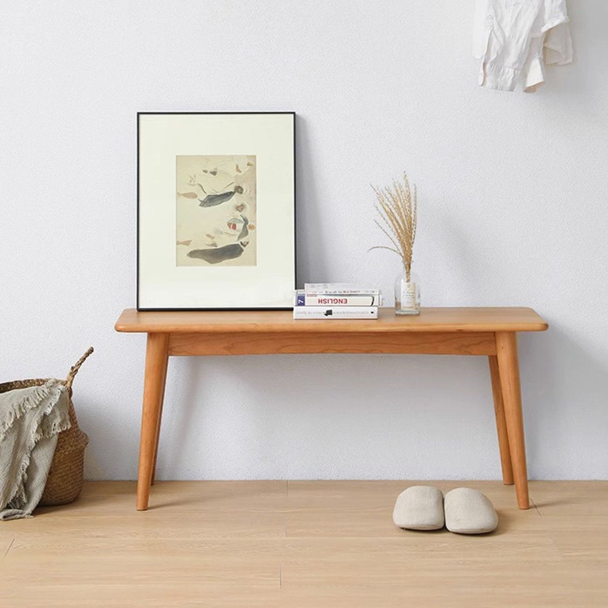 出乎生活麦迪长凳北欧床尾凳换鞋凳玄关日式卧室长条樱桃木餐凳,住宅家具,床尾凳/长凳,淘宝优惠券,粉丝福利购,淘宝优惠卷