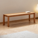 出乎生活海岸长凳樱桃木家用换鞋 凳北欧长条凳卧室床尾凳简约餐椅