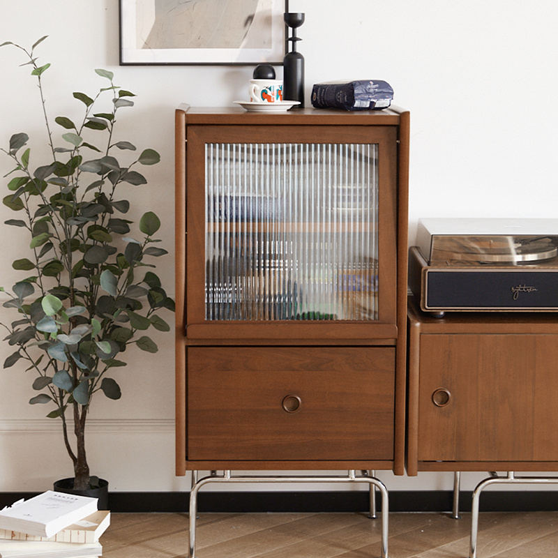 出乎生活实木小边柜立柜电视柜