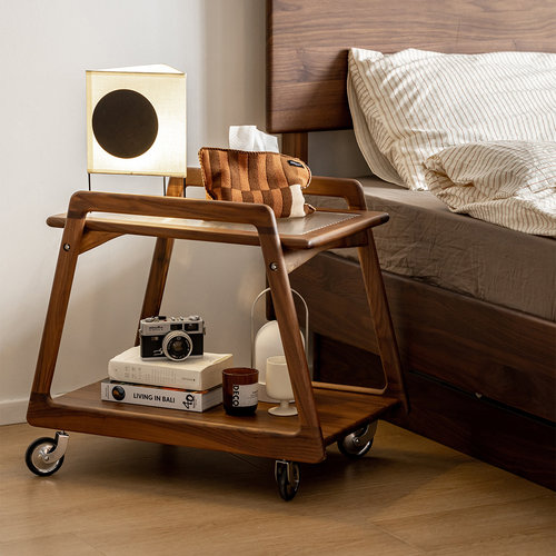 出乎生活悠然小推车实木北欧