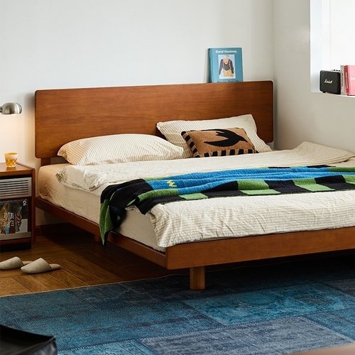 出乎生活齐边床小户型实木双人床