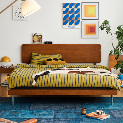 出乎生活实木床小户型单人床