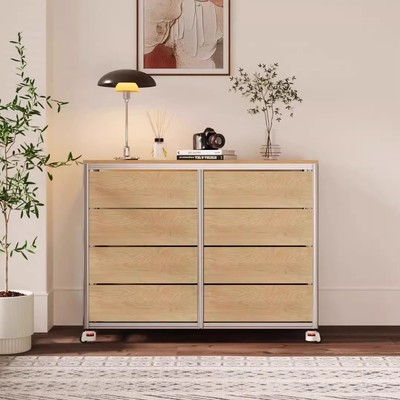 铝型材桦木海洋板餐边柜现代文件柜床头柜ins储物斗柜陈列架