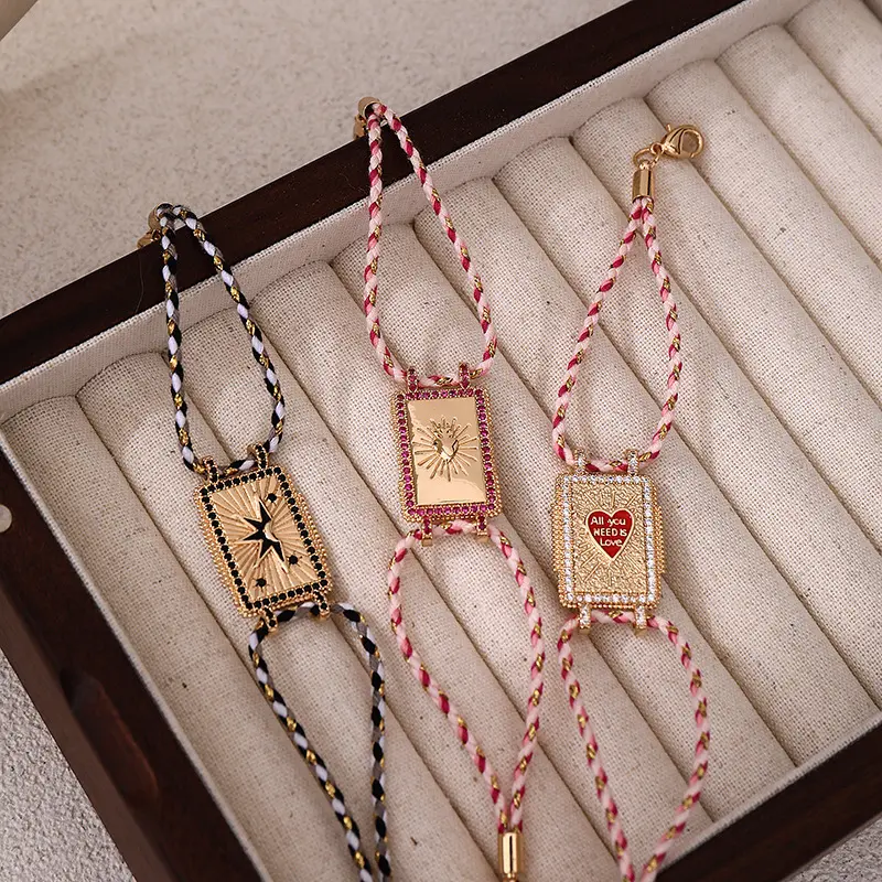 热卖文艺复古风塔罗牌大项链爱心月亮时尚项链手链