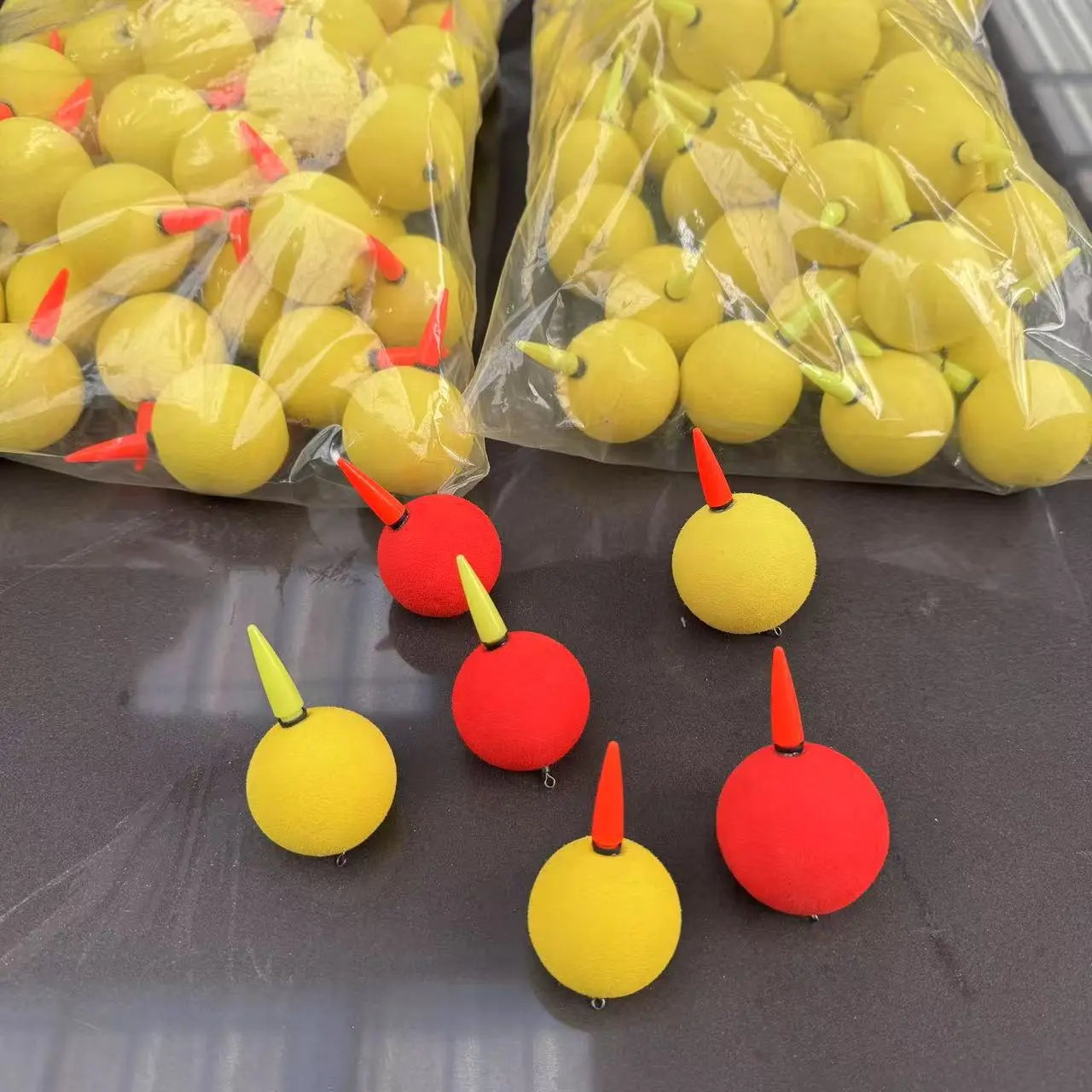 新品球漂咬钩变色夜光洛阳球球大浮力球形电子浮漂eva自动找底钓