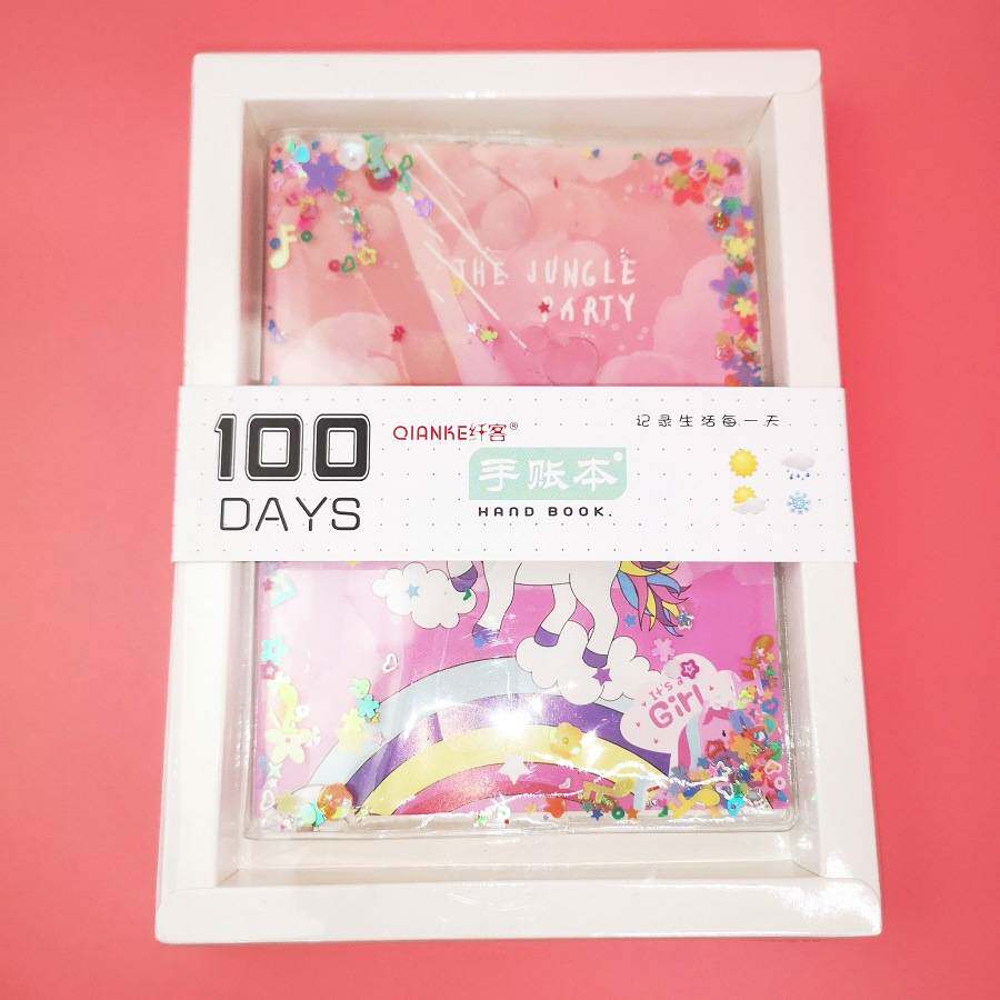 INS星空独角兽少女心可爱网红手帐本入油流沙手账本学生A6笔记本