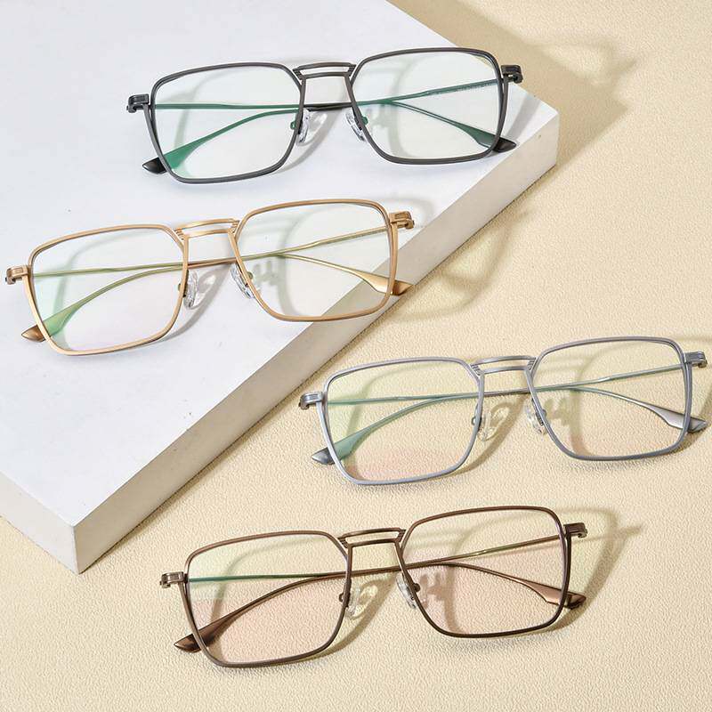 纯B钛近视眼镜框男超轻记忆超弹眼镜架女深圳品质可配近视IP电镀