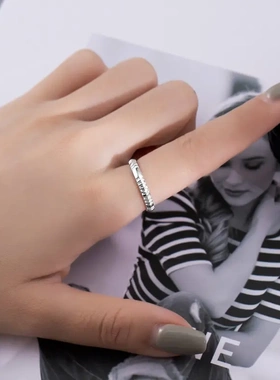 925银韩国小众设计数字表白戒指冷淡风ins个性食指指环