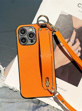 适用红米Turbo3手机壳note13腕带12pro斜跨绳11e支架10se欧美8pro防摔note7皮质13C全包10xpro保护套9pro潮流