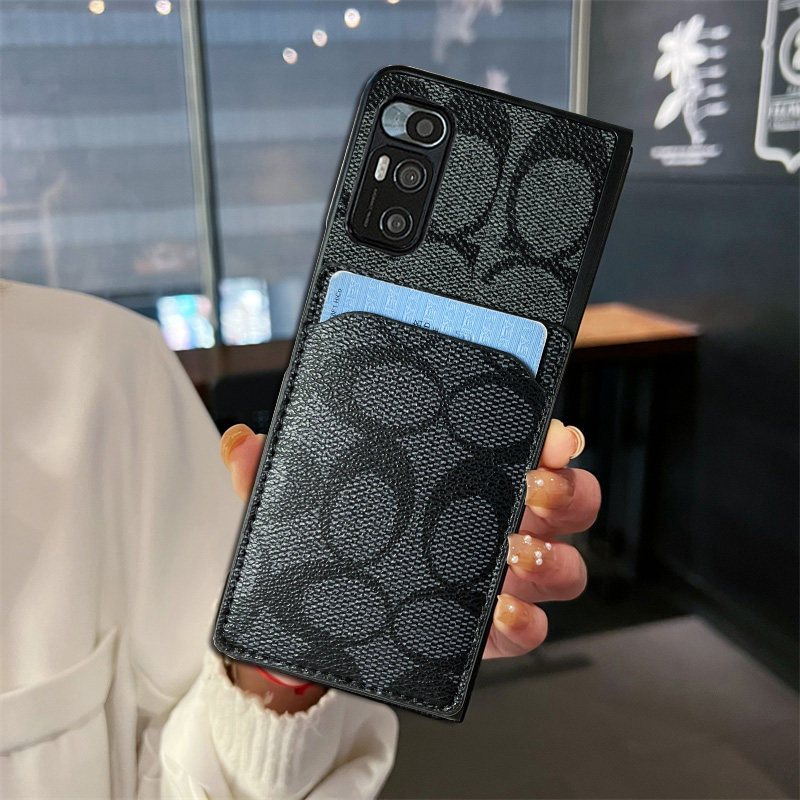 适用三星Fold6手机壳折叠屏Fold5皮质4插卡套GalaxyFold7可装卡W25可以放护身符的手机壳小众便携W24