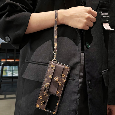 适用三星Fold6手机壳折叠屏Fold5腕带4/3手绳GalaxyFold2轻奢W25保护套插卡套W24/23典藏版卡夹防摔创意时尚