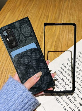 适用华为MateX5手机壳折叠屏X3皮质vs2插卡套X2/XS可装卡MateXs卡包小众便携X3典藏版挂绳防摔创意时尚简约