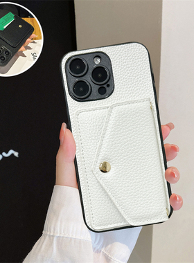 适用三星A15手机壳A05插卡套A14商务皮质A12卡夹GalaxyA13电梯卡A04s复古A03S小众A02S皮质A01防摔创意保护套