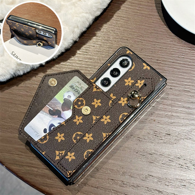 适用小米mix fold4手机壳折叠屏腕带fold3插卡套mixfold支架小米mixfold2保护套小众便携防摔创意时尚保护套